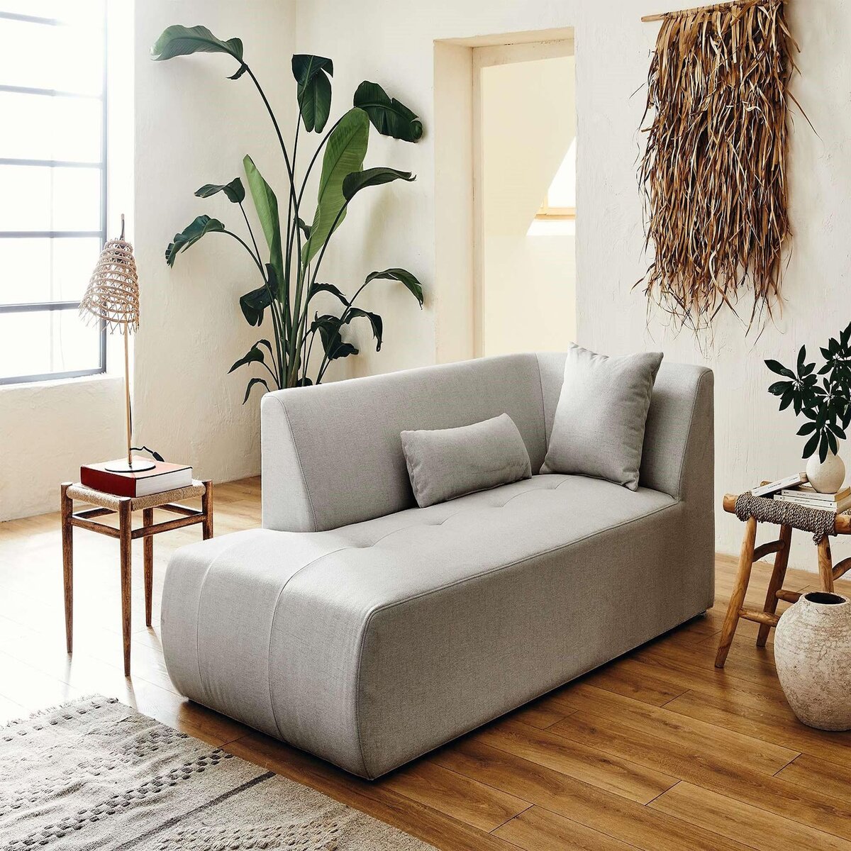 LISA DESIGN Onyx - canapé modulable d'angle gauche 5 places - en tissu