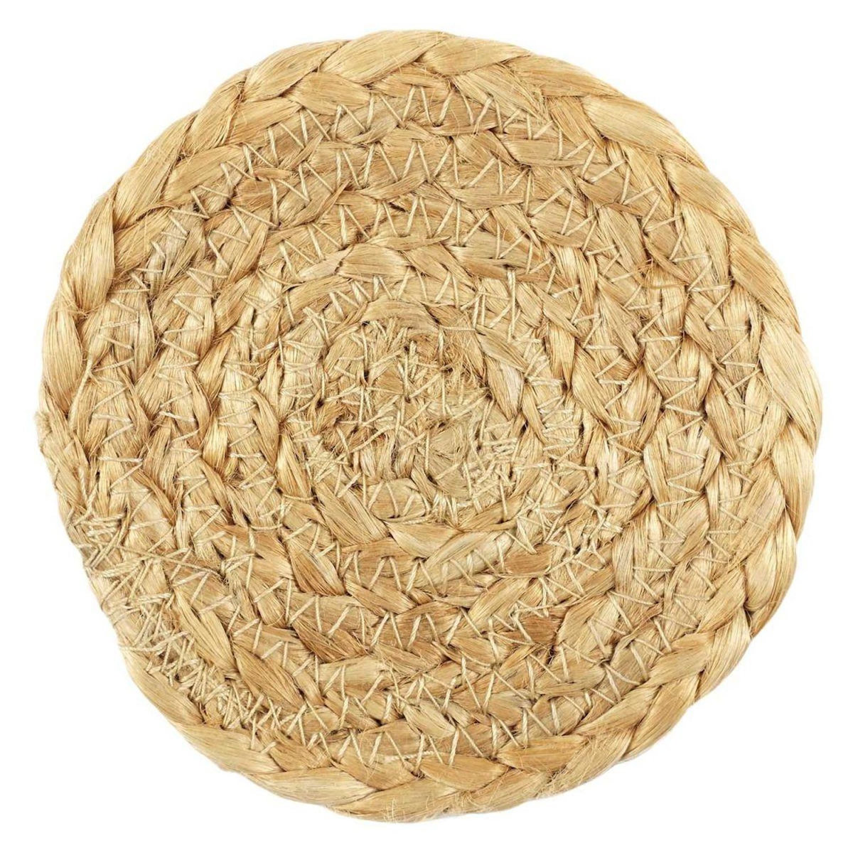 Paris Prix Lot de 4 Dessous de Verre en Jute  Rond  10cm Naturel