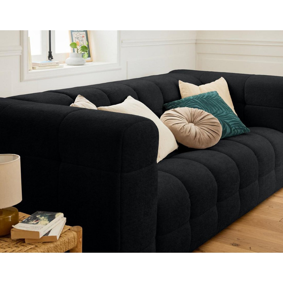 LISA DESIGN Suzano - canapé 3 places - en tissu texturé