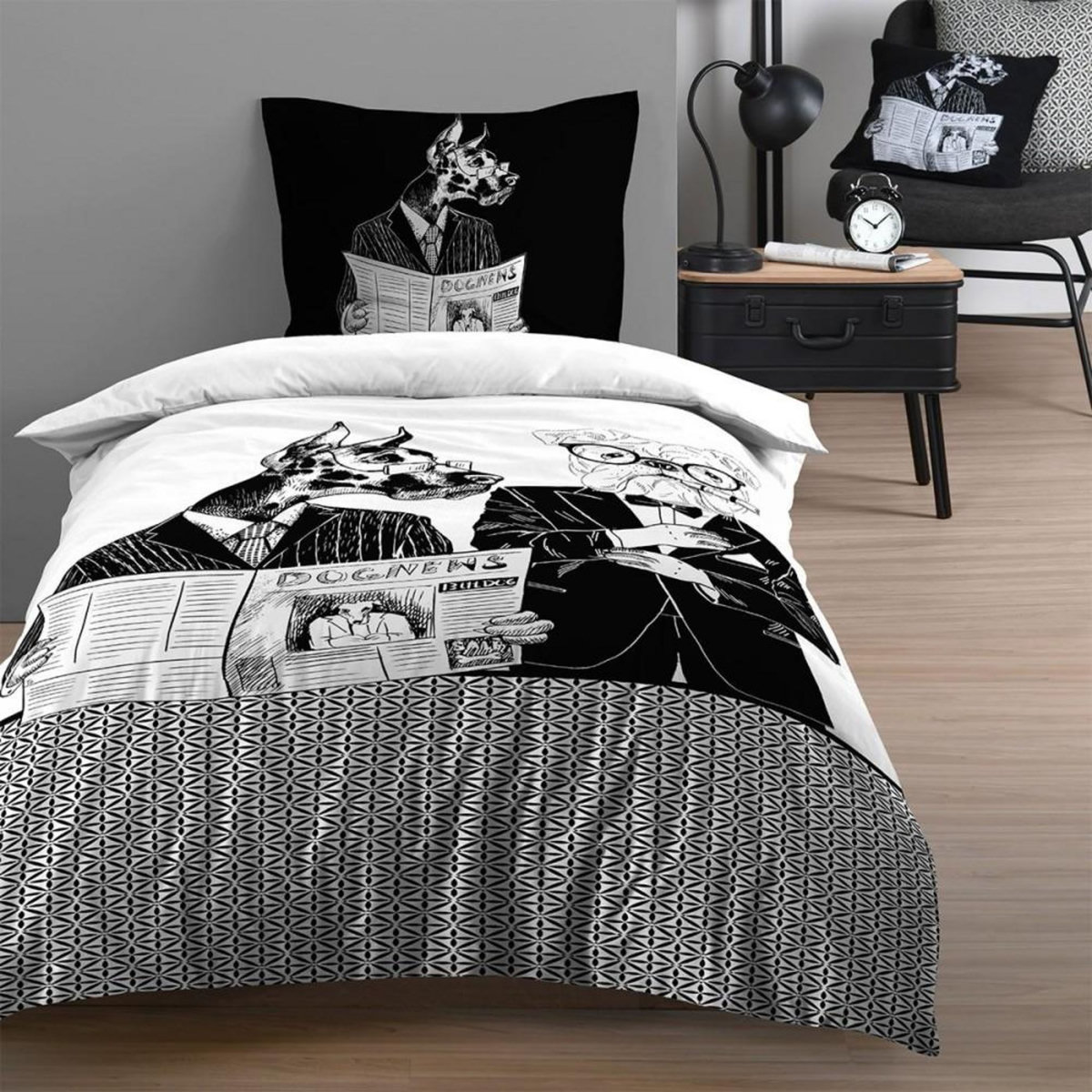 Lovely Casa Housse de couette 140x200 Princeton + 1 taie coton 57 fils