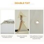Voir la diapositive 5 : OUTSUNNY Pavillon de jardin tonnelle barnum style colonial double toit toiles moustiquaires amovibles zippées crème