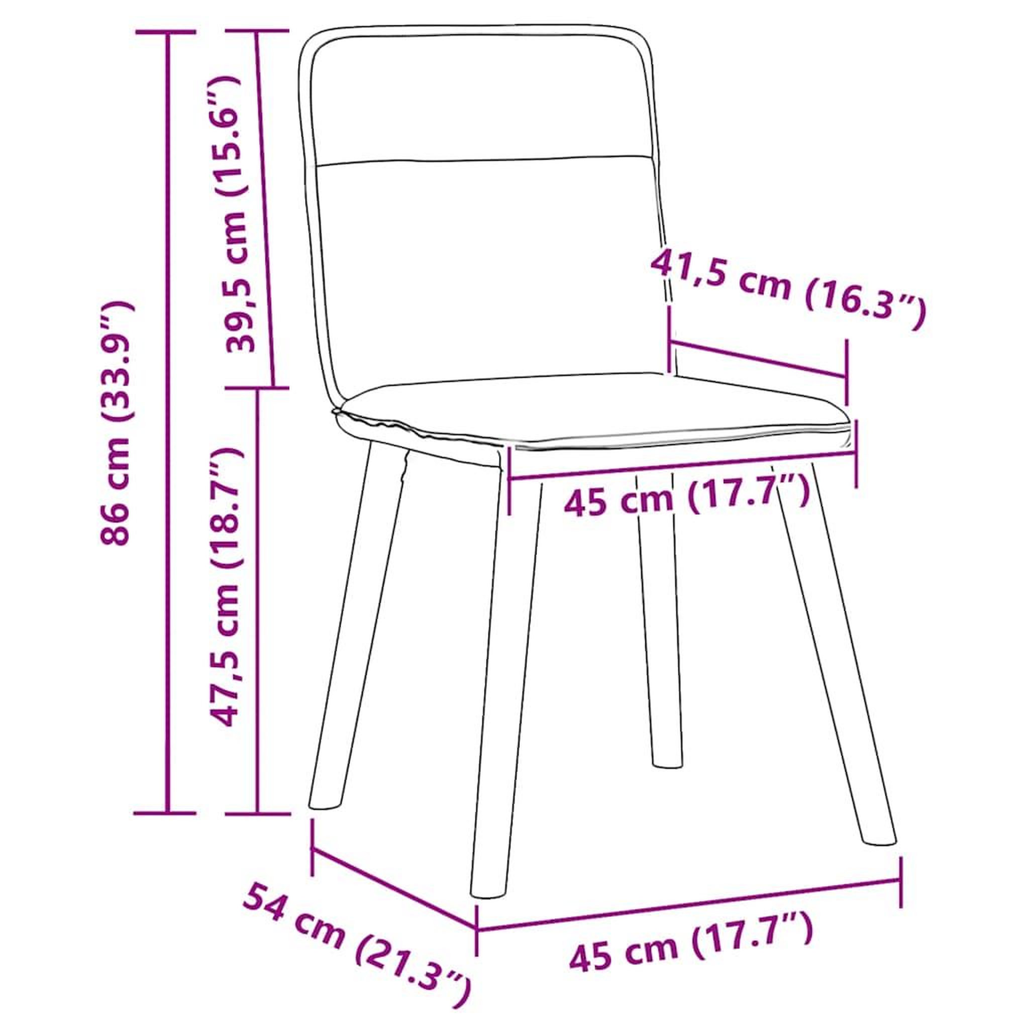 Voir la diapositive 6 : VIDAXL Chaises a manger lot de 2 gris nuage tissu