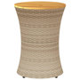 Voir la diapositive 4 : VIDAXL Table d'appoint de jardin forme tambour beige rotin bois massif