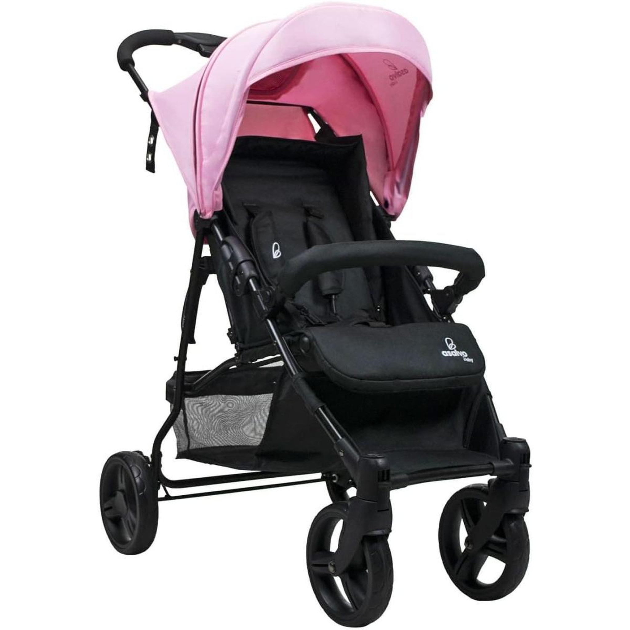 Asalvo Poussette Cadix Rose Candy : Confort et Sécurité pour Votre Enfant