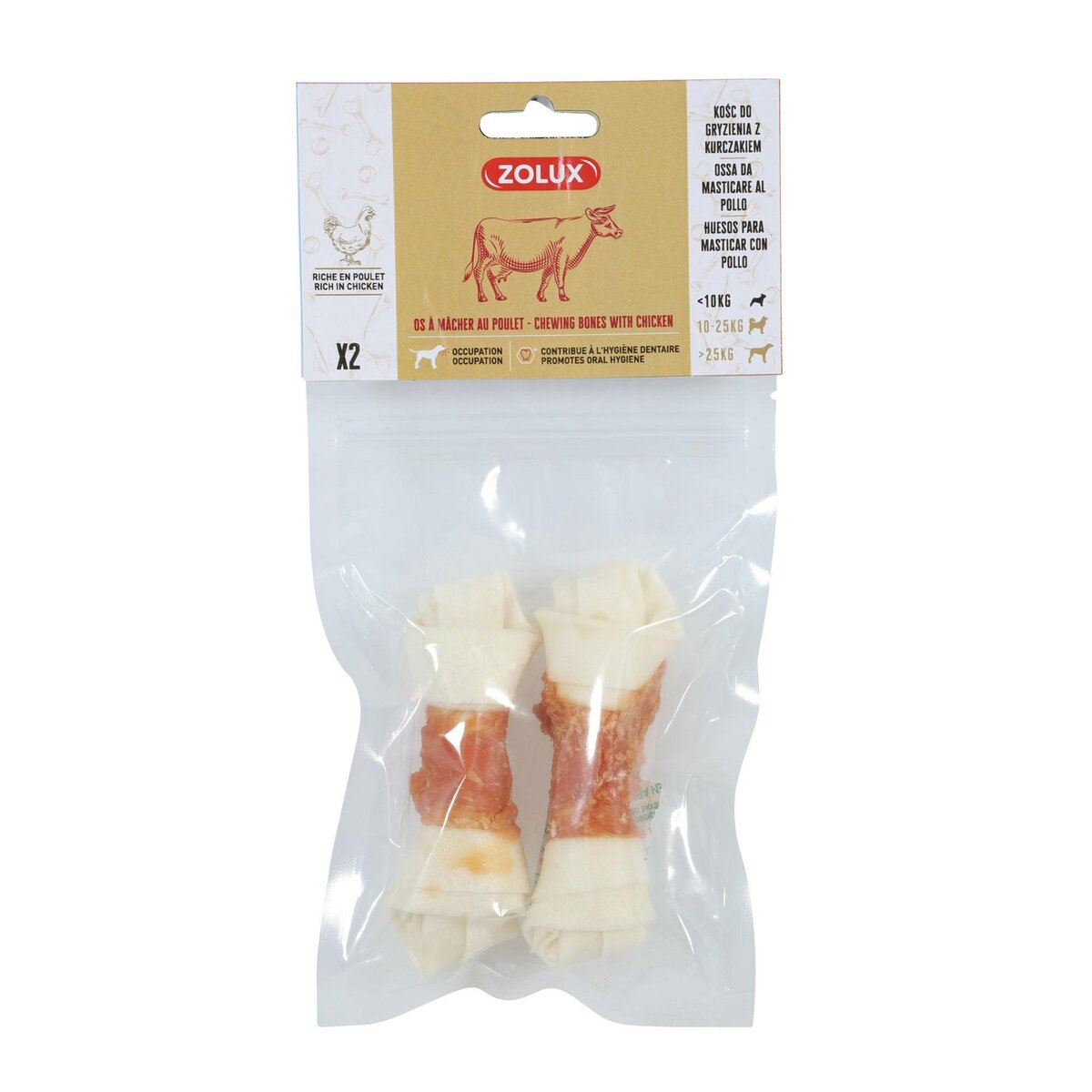 Zolux Os à mâcher au poulet Taille S  2 pcs  - ZOLUX