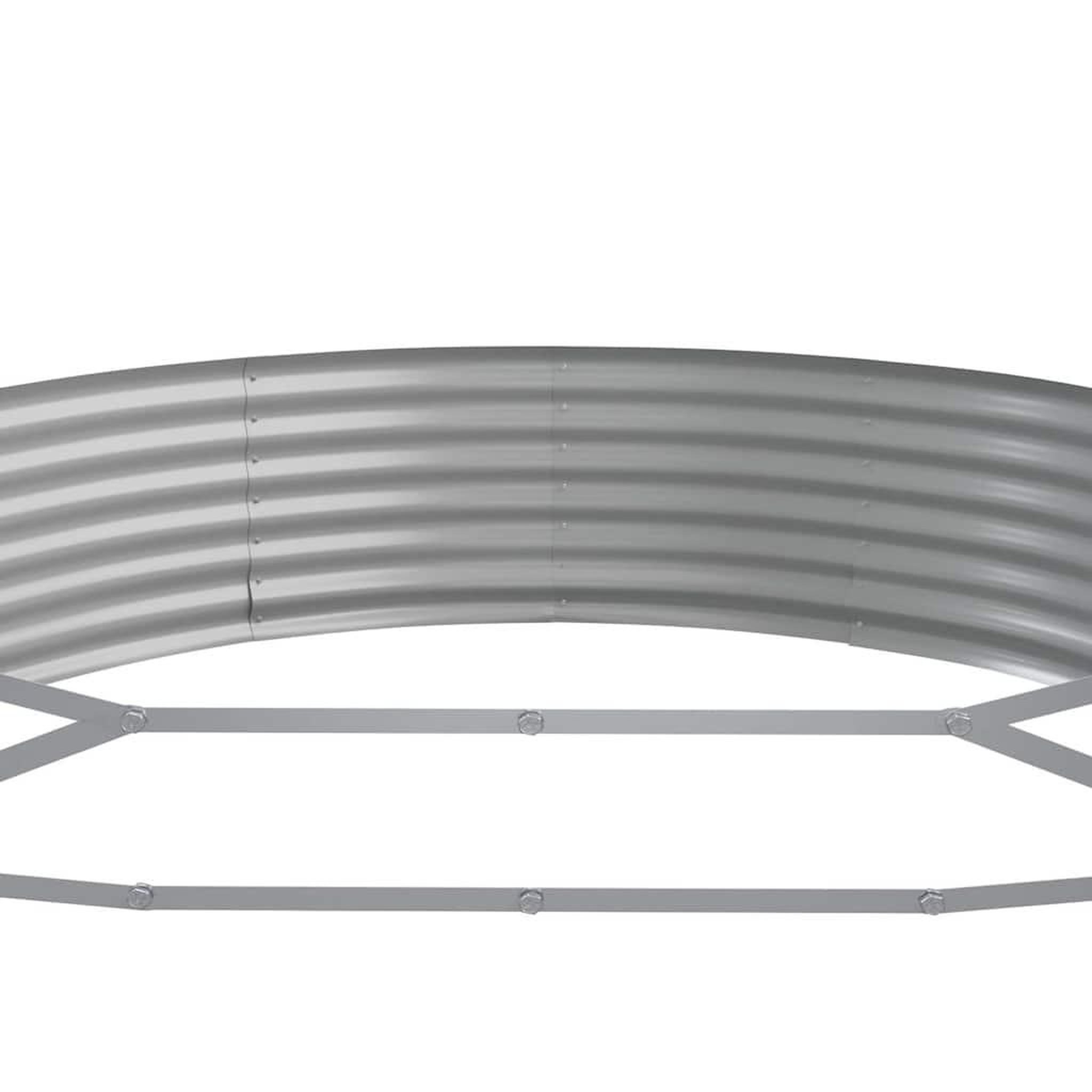 Voir la diapositive 5 : VIDAXL Lit sureleve de jardin acier galvanise 523x140x36cm gris