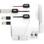 Voir la diapositive 3 : Skross Adaptateur de voyage Monde vers monde + 1 USB A + 1 USB C