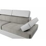 Canapé d'angle gauche 5 places tissu simili avec têtières et accoudoir réglables HAWAI2