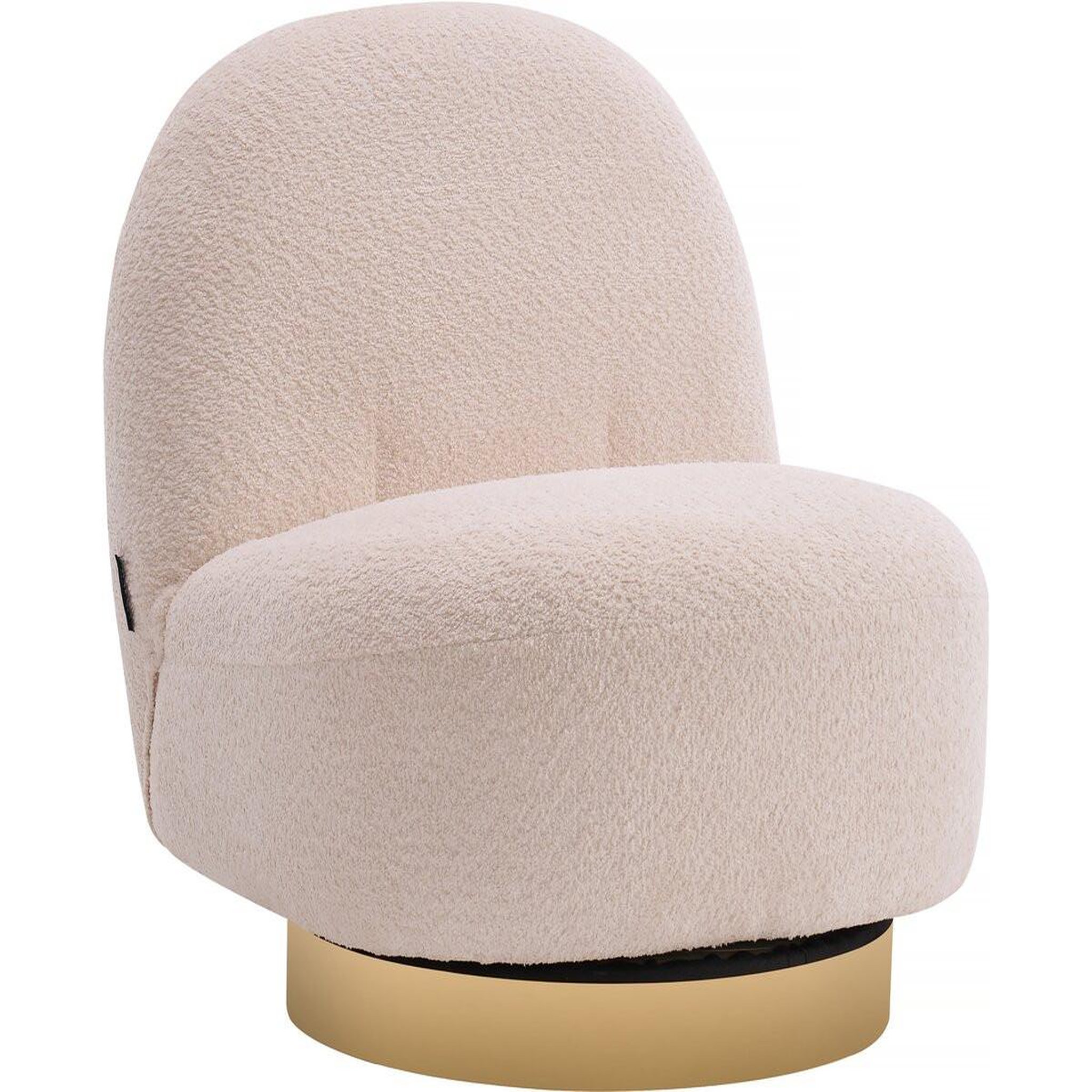 Voir la diapositive 1 : Habitat et Jardin fauteuil bouclette pivotant  Churchill  - 76 x 80 x 74 cm - Blanc