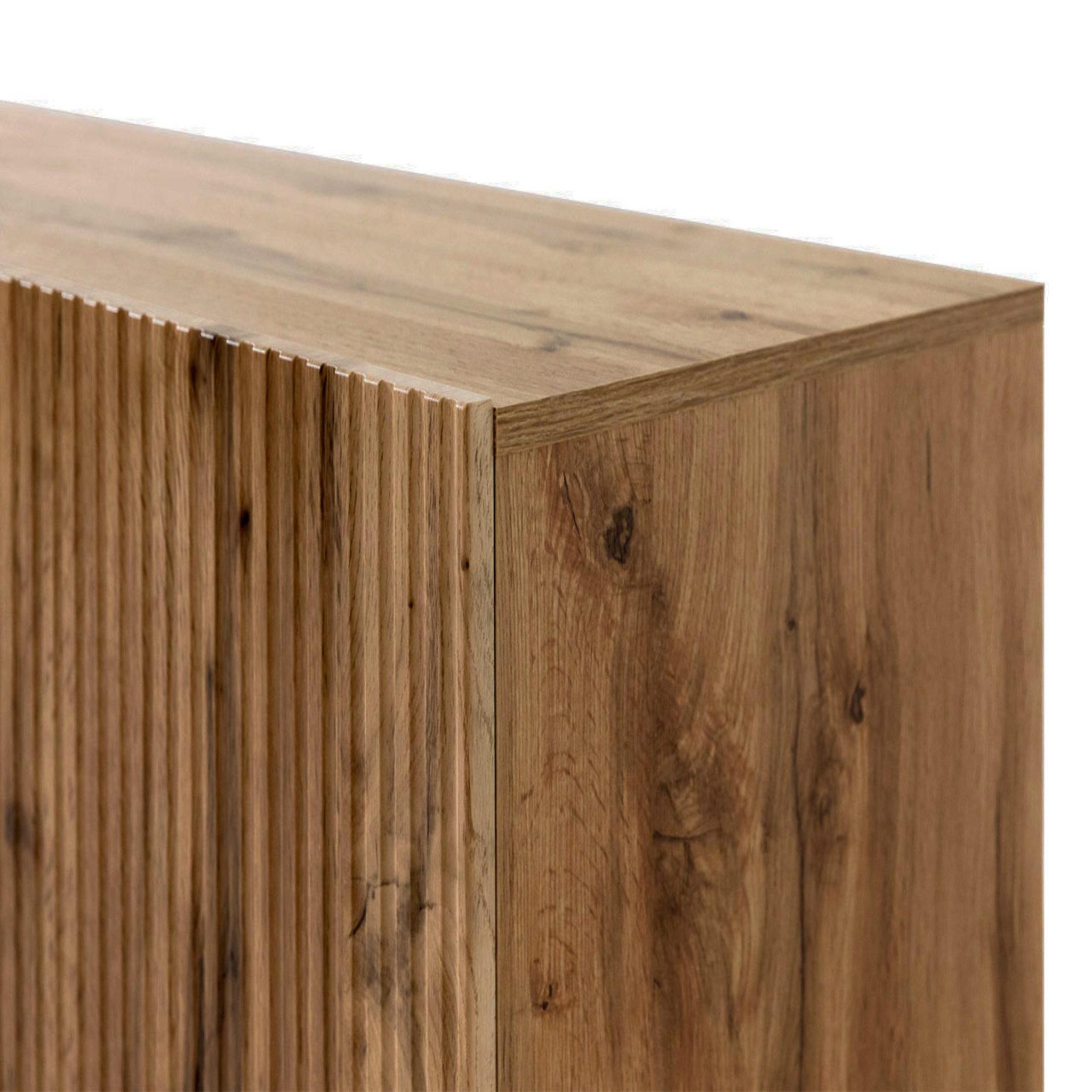 Voir la diapositive 3 : BEST MOBILIER Come - meuble tv - effet bois - 2 portes et 2 niches - 150 cm