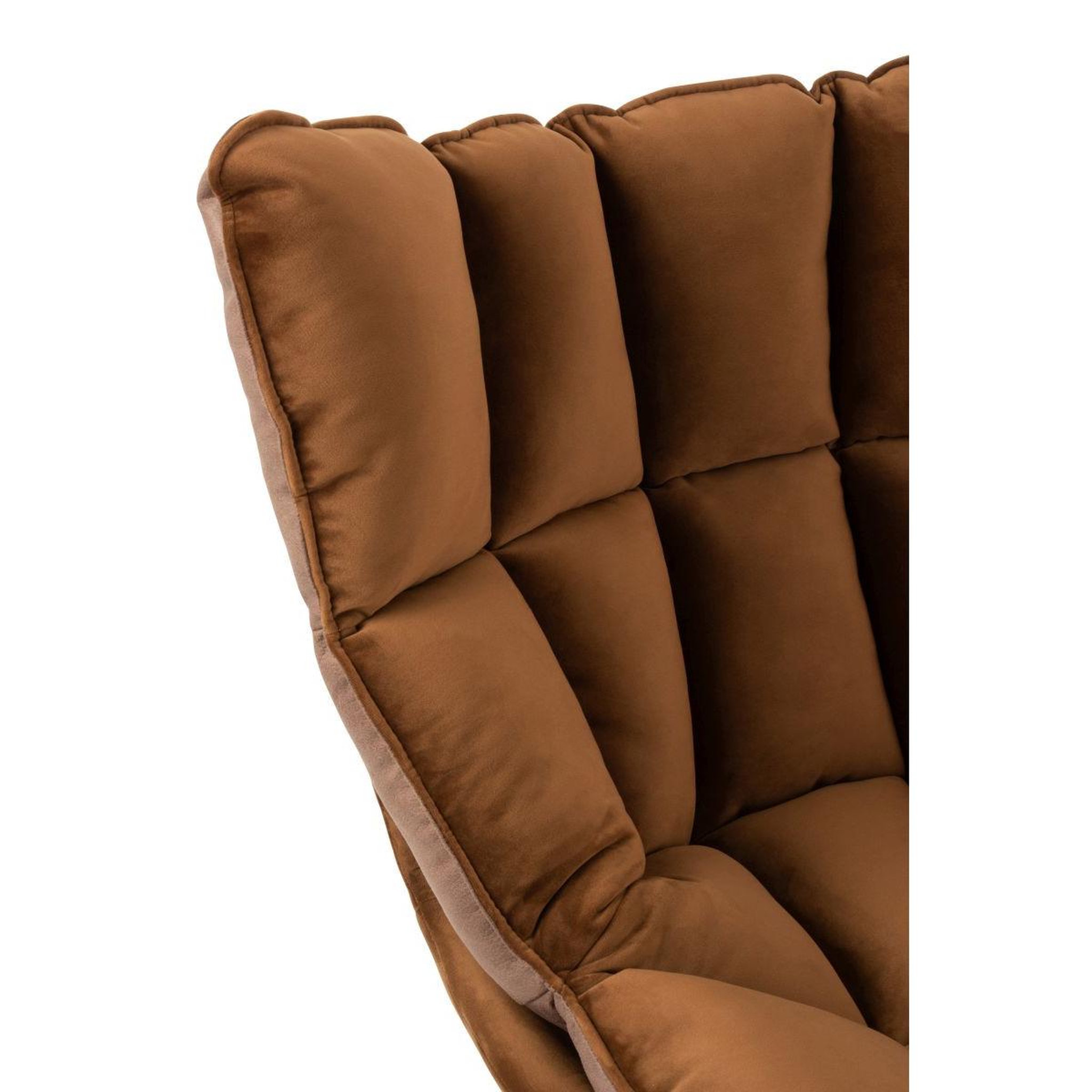 Voir la diapositive 5 : J-LINE Fauteuil design avec coussin  relax  92cm marron