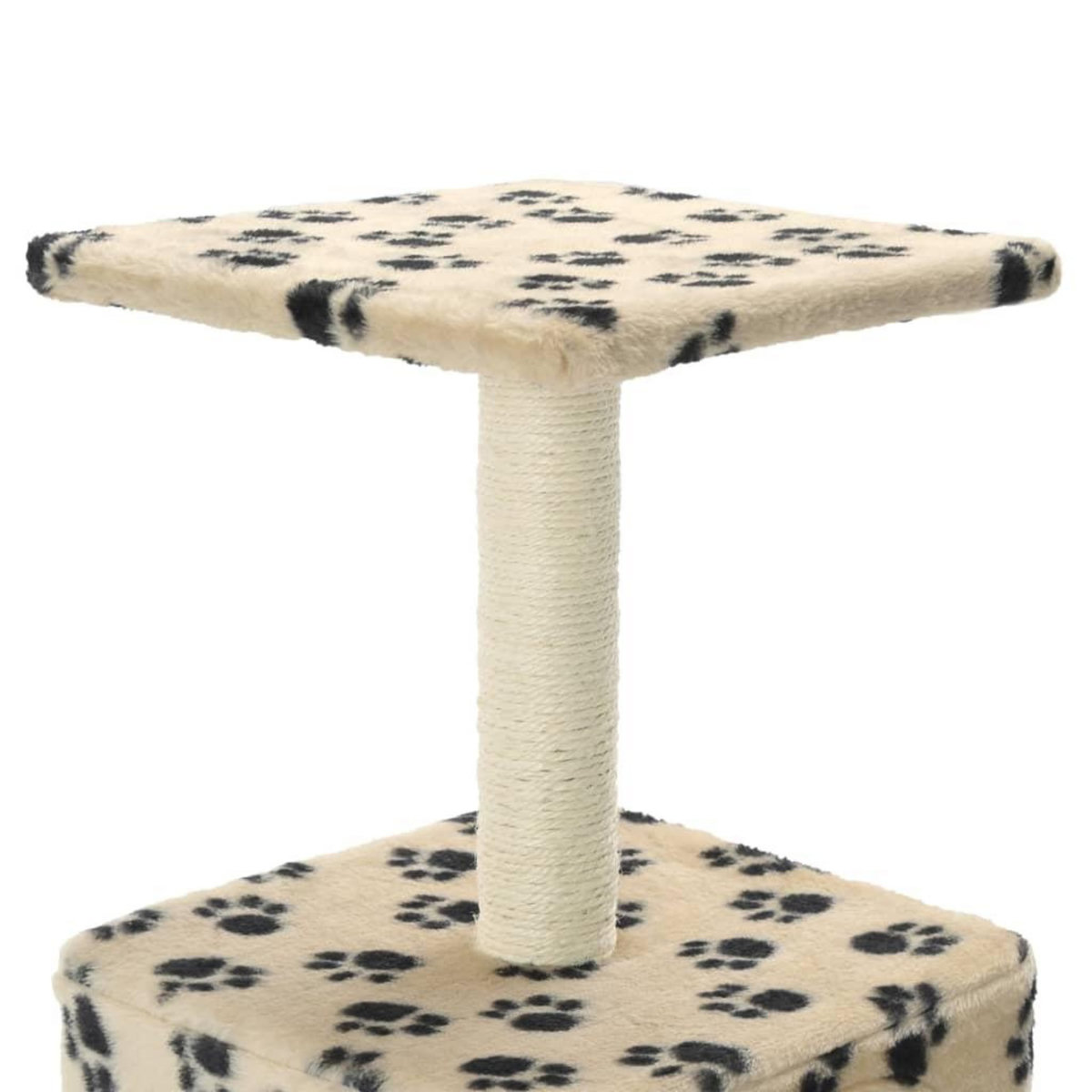 VIDAXL Arbre a chat avec griffoirs en sisal 55 cm Beige Motif de pattes