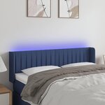 VIDAXL Tete de lit a LED Bleu 147x16x78/88 cm Tissu