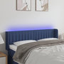 Voir la diapositive 1 : VIDAXL Tete de lit a LED Bleu 147x16x78/88 cm Tissu