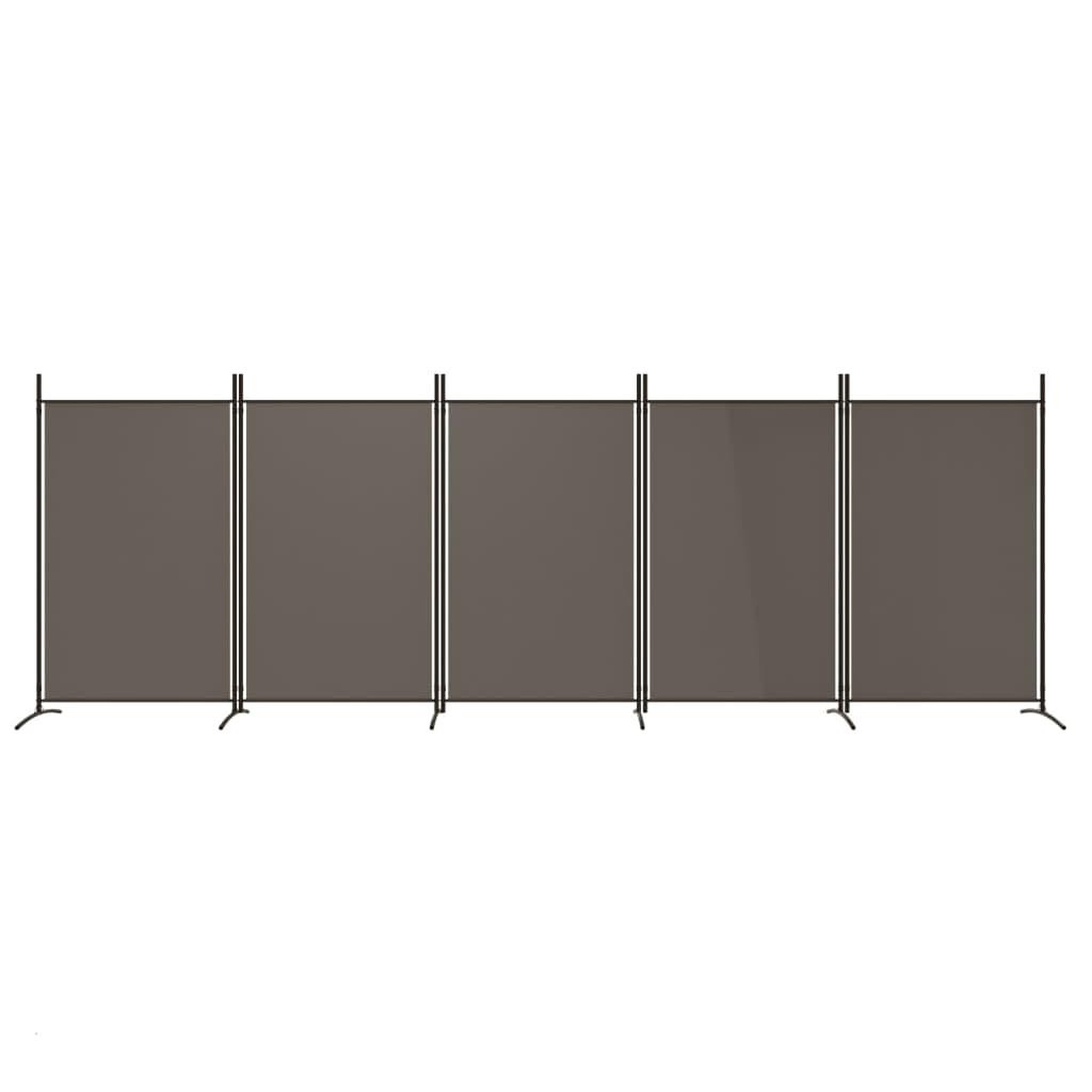Voir la diapositive 3 : VIDAXL Cloison de separation 5 panneaux Anthracite 433x180 cm Tissu
