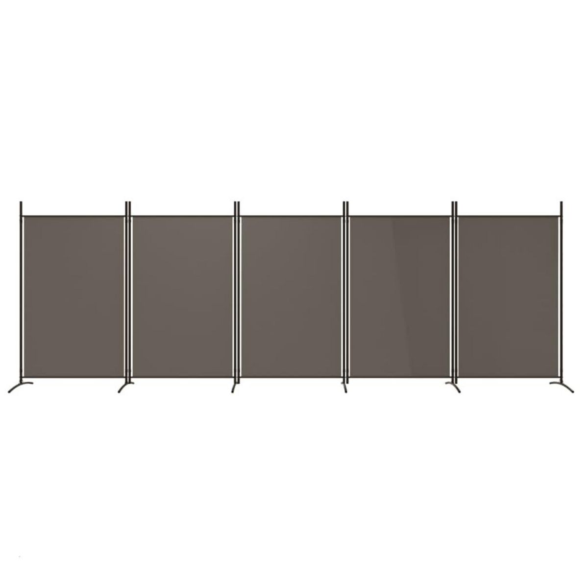 VIDAXL Cloison de separation 5 panneaux Anthracite 433x180 cm Tissu
