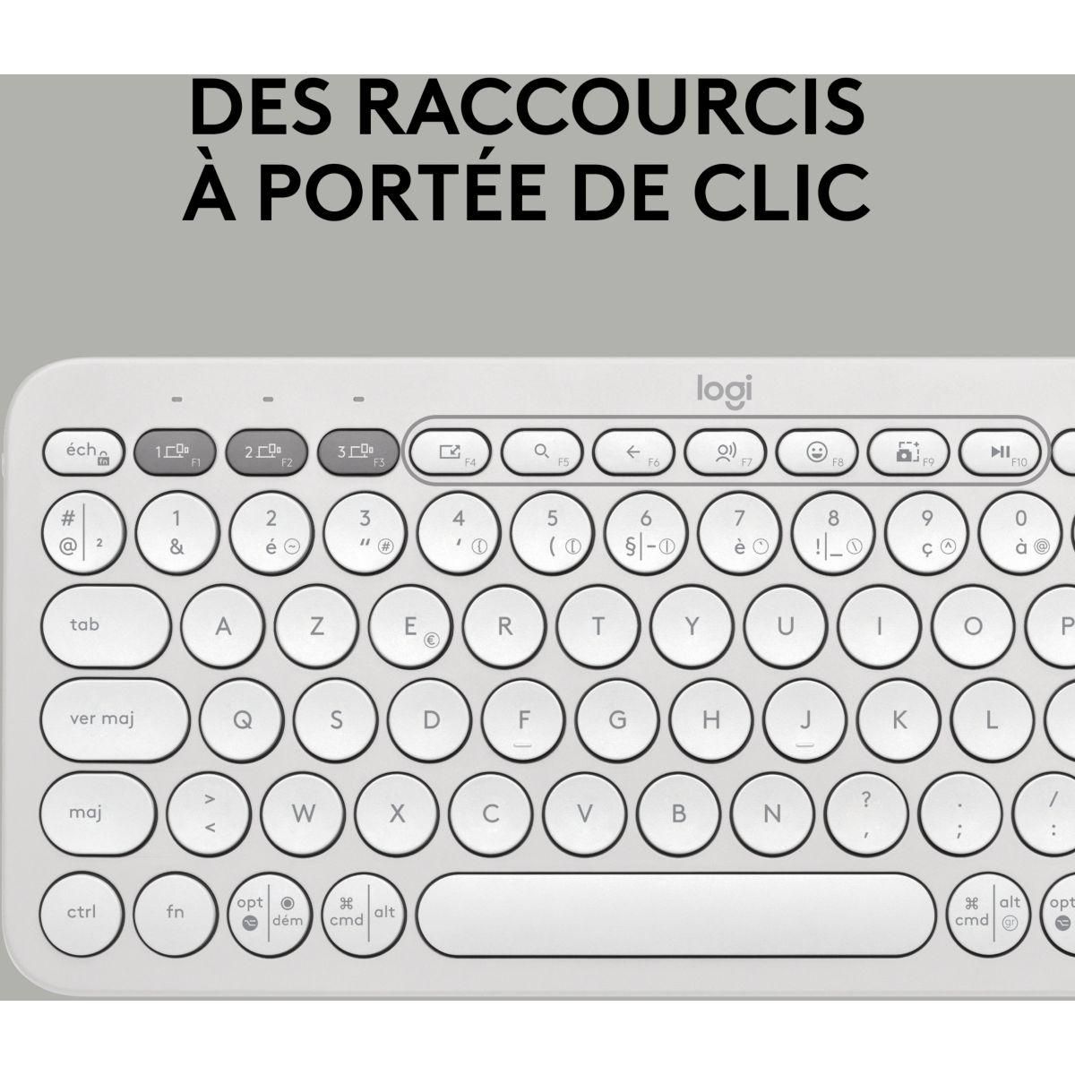 Logitech Clavier sans fil Pebble 2 K380s Blanc cassé