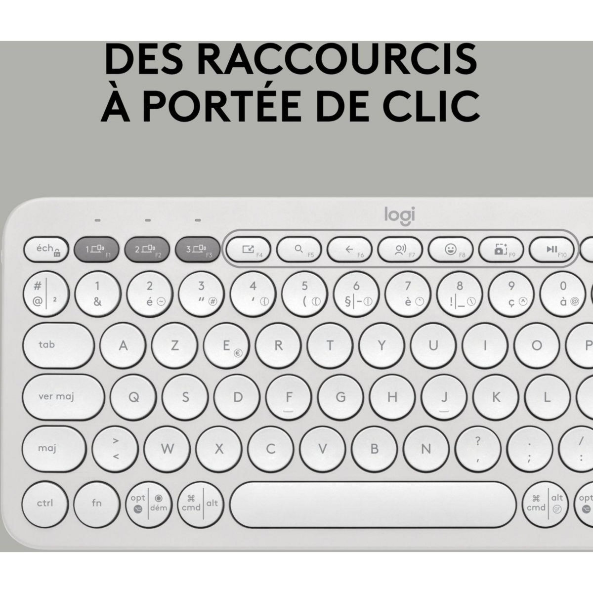 Logitech Clavier sans fil Pebble 2 K380s Blanc cassé