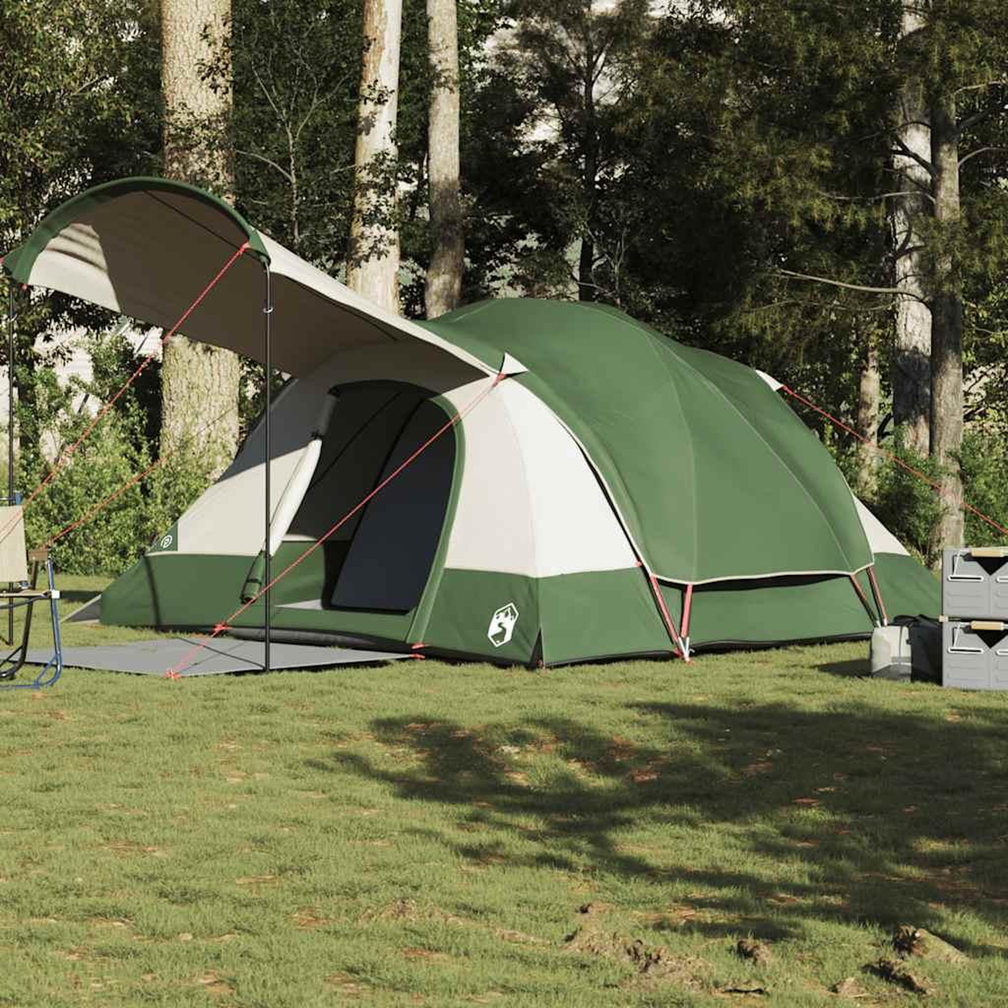 Voir la diapositive 4 : VIDAXL Tente familiale tunnel 8 personnes vert impermeable