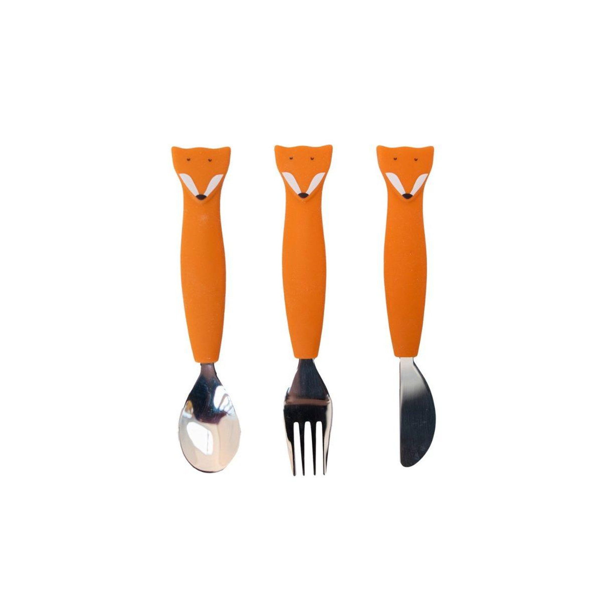 Trixie Couverts 3 pieces en silicone - mr fox - trixie