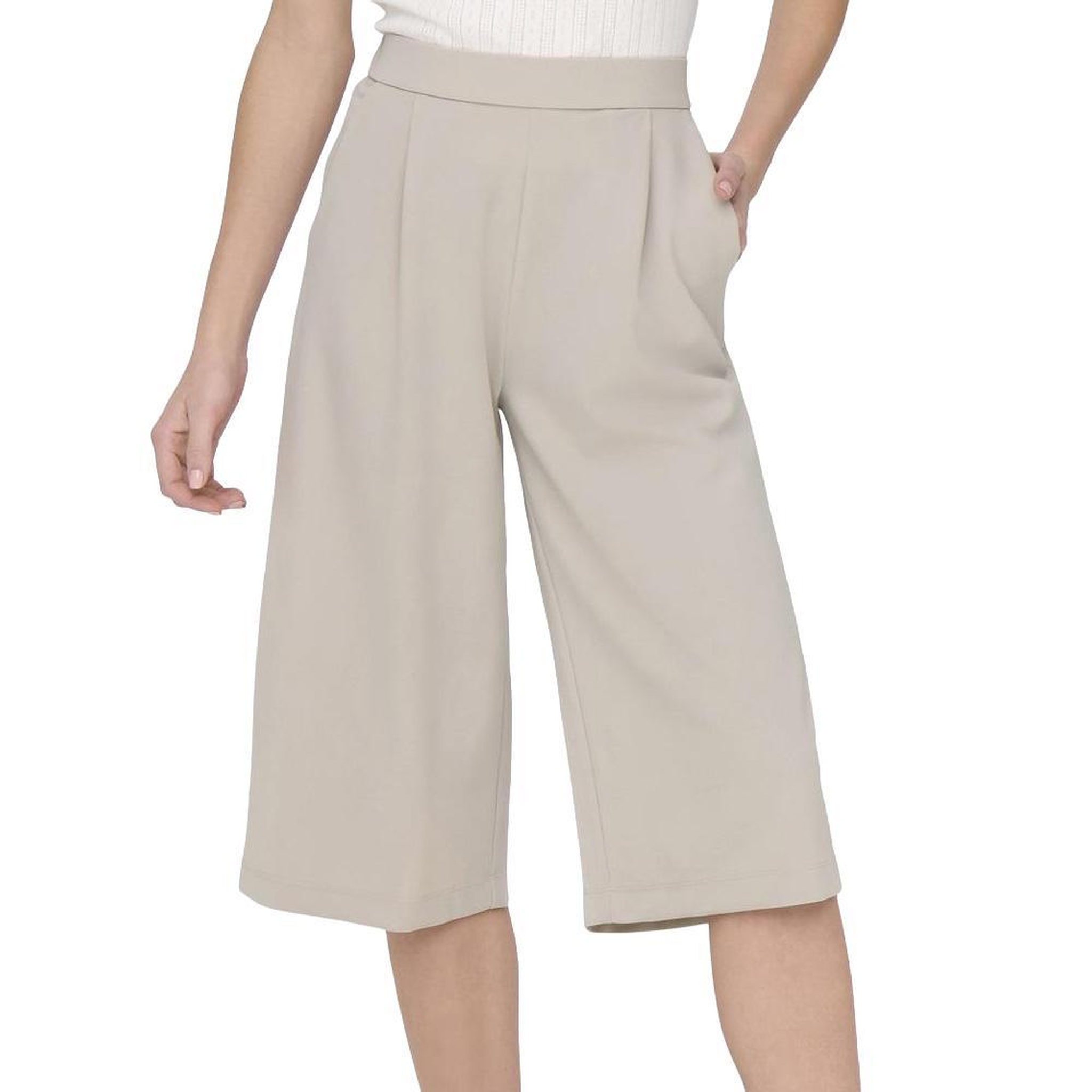 JACQUELINE DE YONG Pantacourt Beige Femme JDY Geggo 15351922. Coloris disponibles : Beige