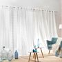 Voir la diapositive 5 : Paris Prix Rideau Voilage à Œillets  Poesia  140x280cm Blanc