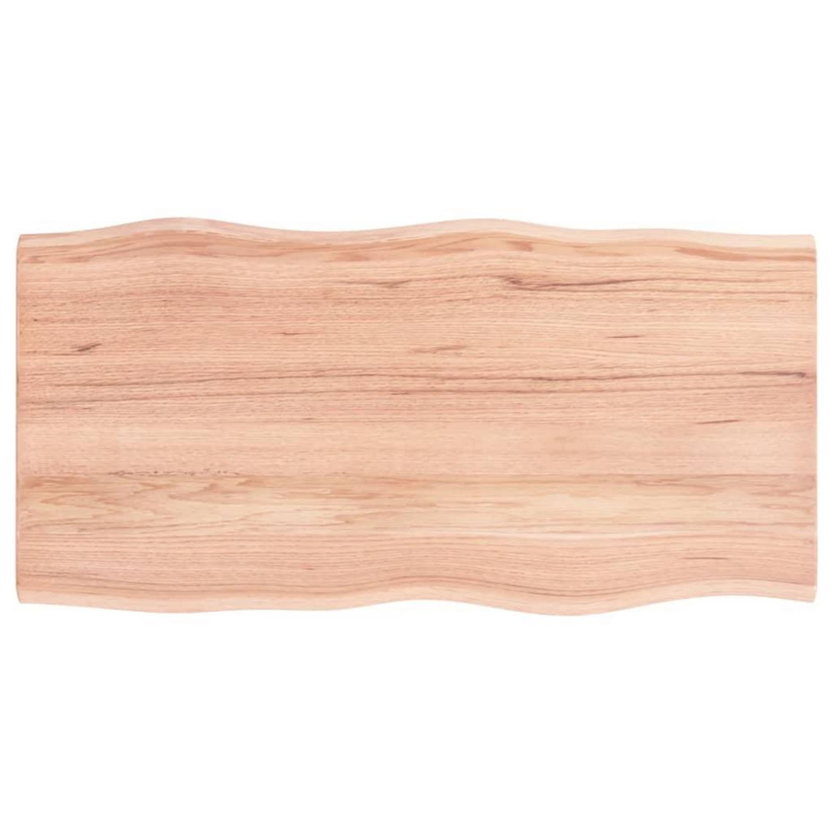 VIDAXL Dessus de table bois chene massif traite bordure assortie