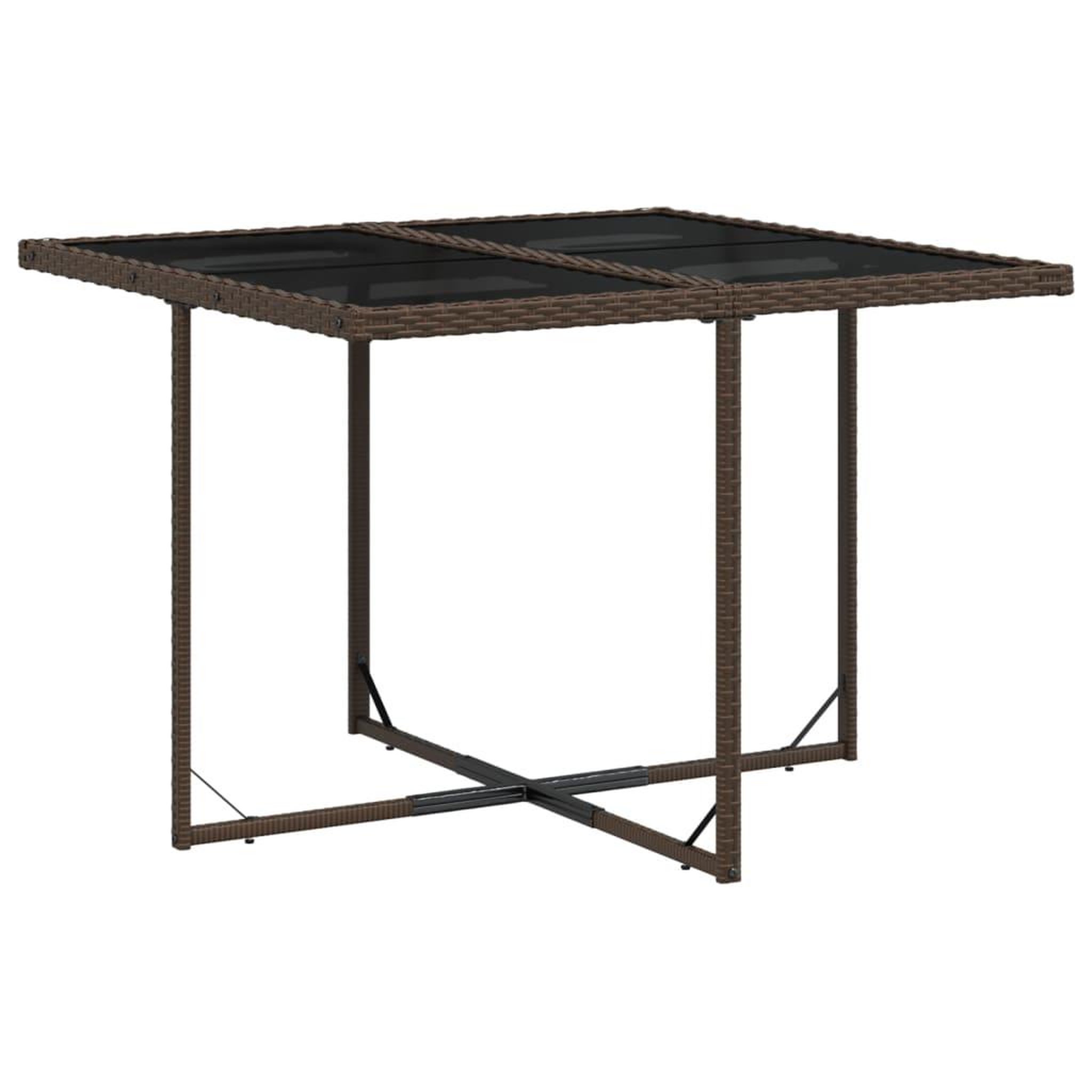 Voir la diapositive 4 : VIDAXL Ensemble a manger de jardin 5 pcs et coussins marron poly rotin