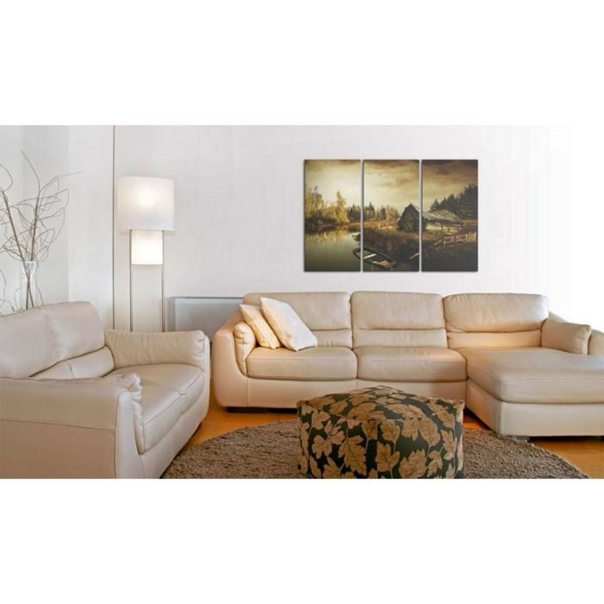 Paris Prix Tableau Imprimé 3 Panneaux  Idyllic Village