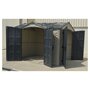 DURAMAX Abri de jardin PVC - 7,32m² - DARKGREY APEX