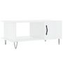 Voir la diapositive 2 : VIDAXL Table basse Blanc brillant 90x50x40 cm Bois d ingénierie