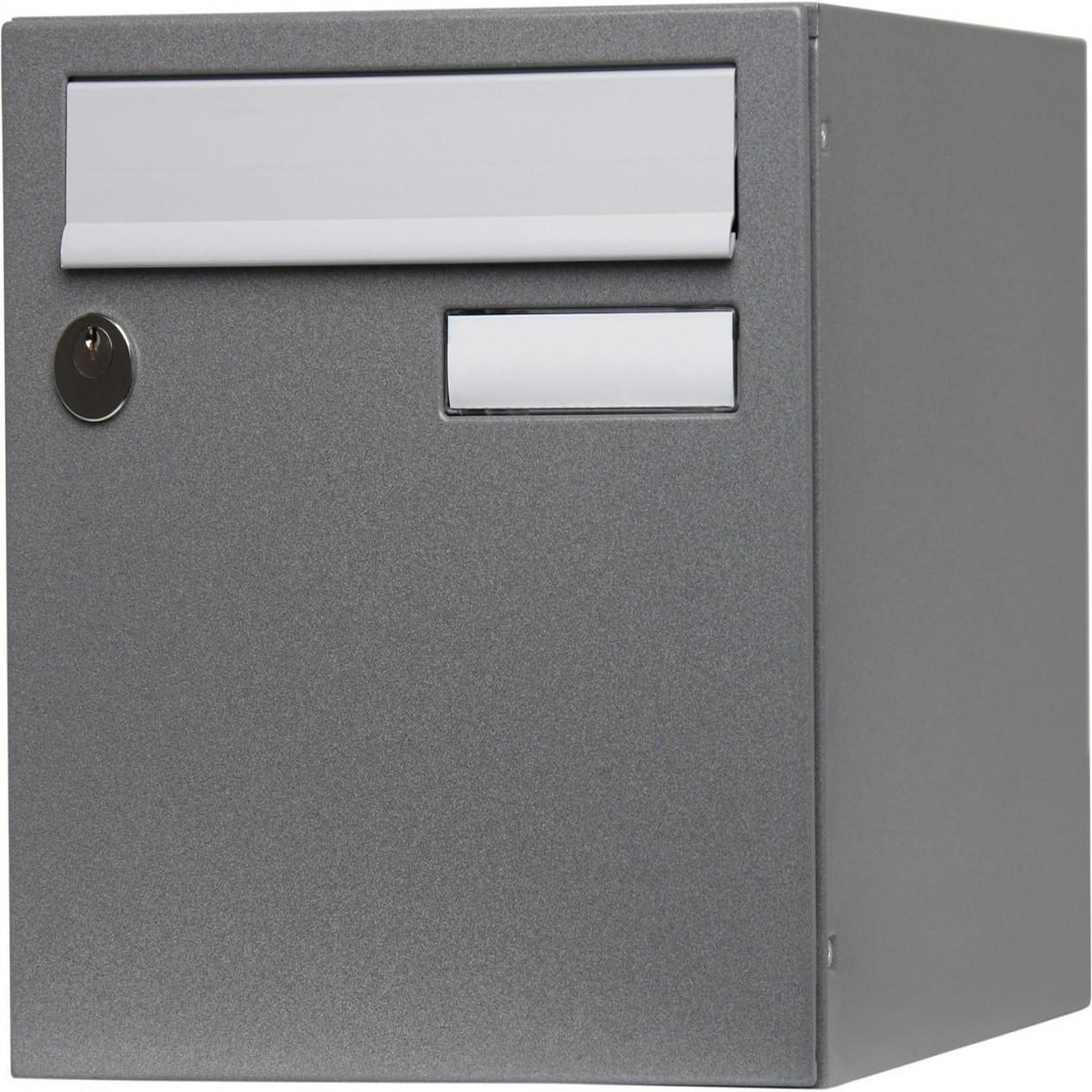 RENZ Boîte aux lettres normalisée 1 porte extérieur RENZ acier gris brillant