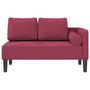 Voir la diapositive 3 : VIDAXL Chaise longue avec coussins rouge bordeaux velours