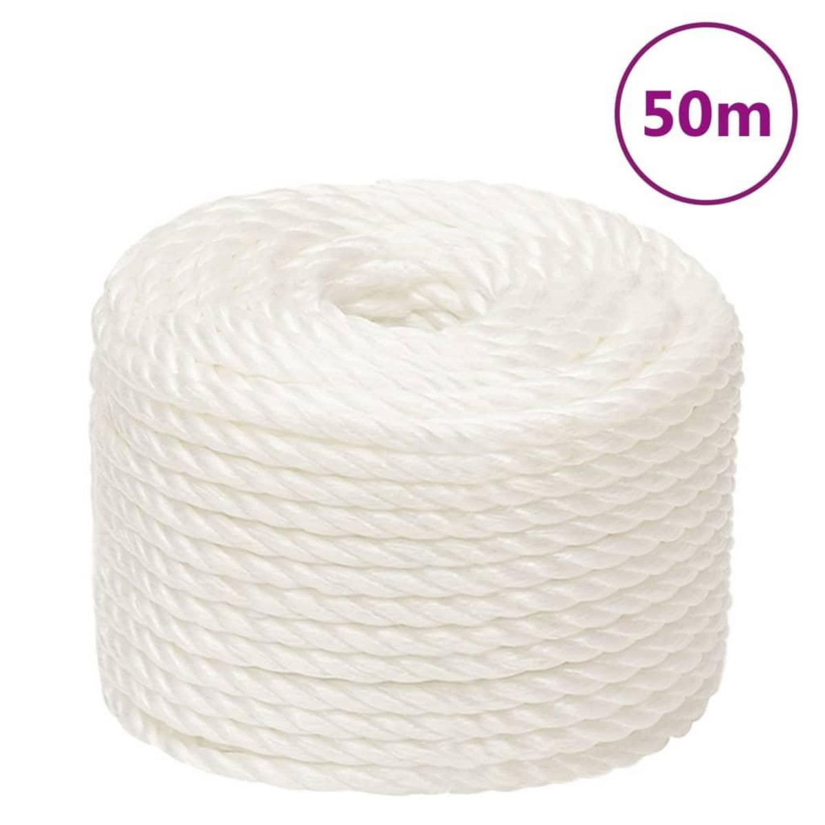 VIDAXL Corde de travail Blanc 12 mm 50 m polypropylene