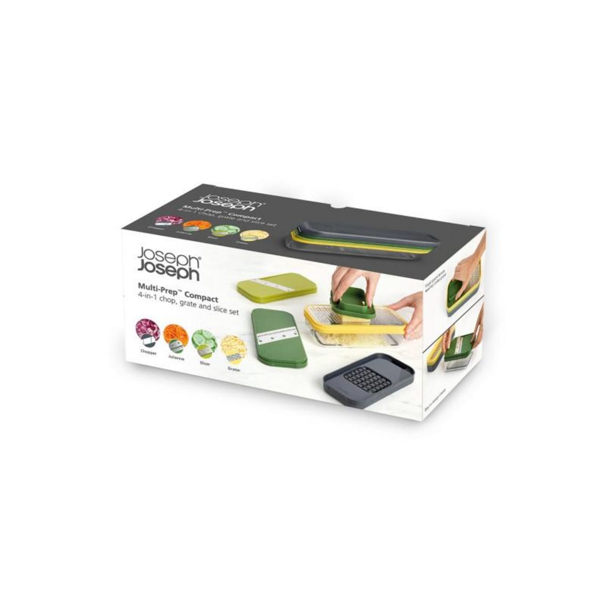 Joseph Joseph Accessoire de cuisine Joseph Joseph Multi Prep Compact 4 en 1 Set pour hacher, raper et trancher