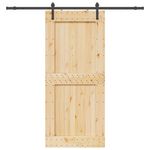 VIDAXL Porte coulissante et kit de quincaillerie 100x210 cm pin massif