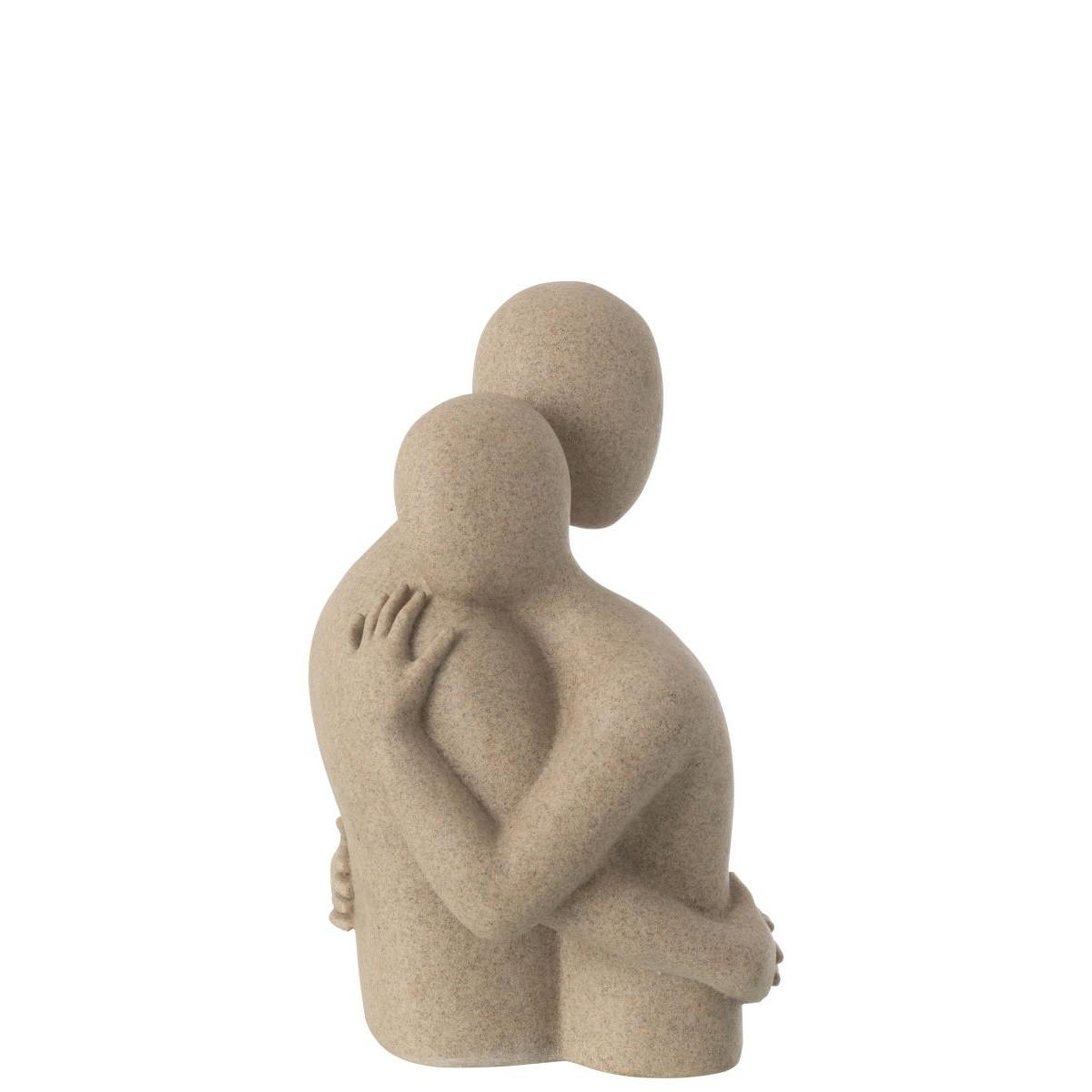 Voir la diapositive 4 : J-LINE Buste couple câlin en résine  shawn  38cm beige