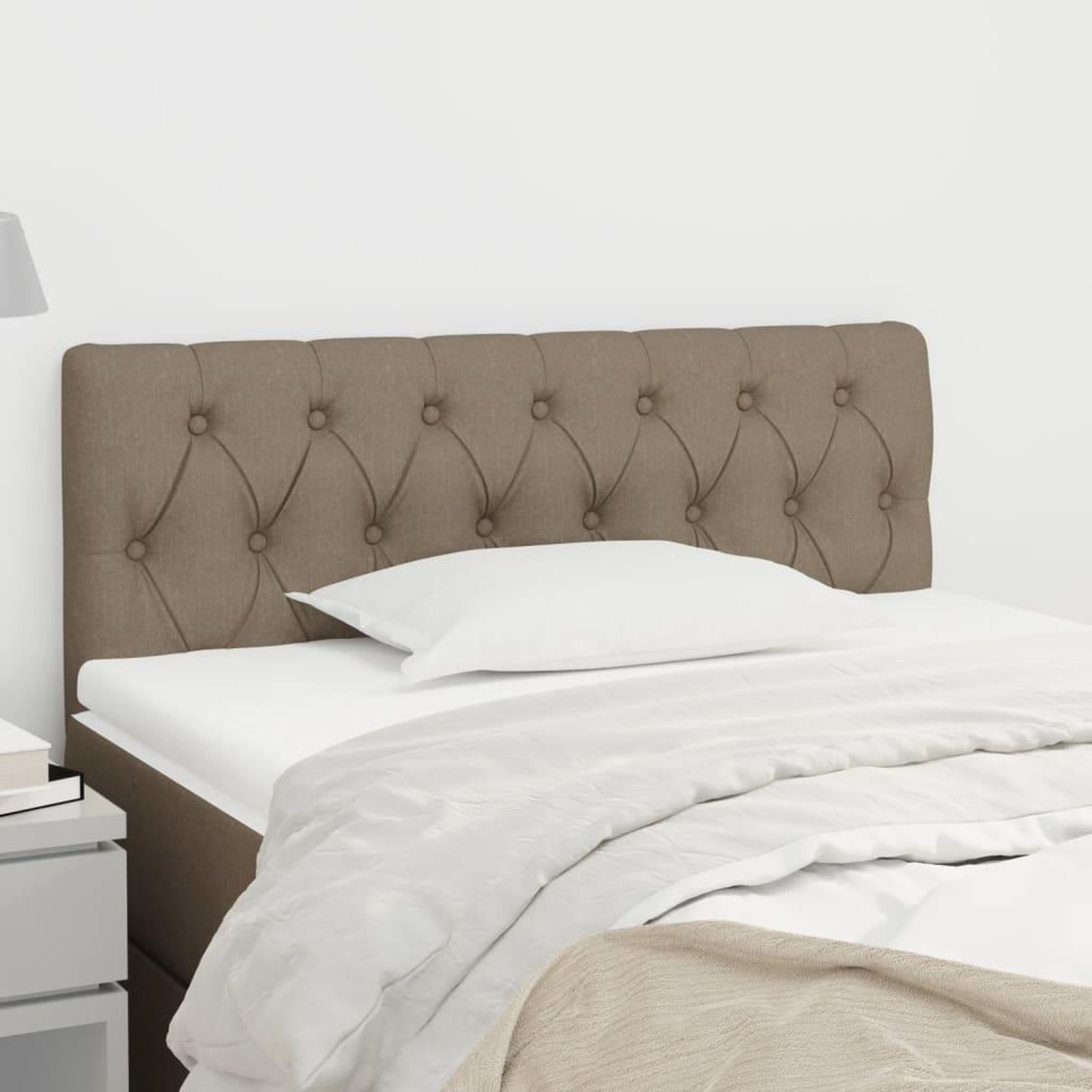 Voir la diapositive 1 : VIDAXL Tete de lit Taupe 100x7x78/88 cm Tissu