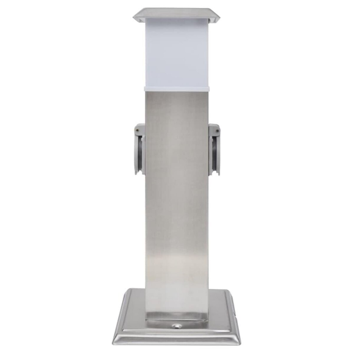 VIDAXL Pilier de prise de jardin  avec lampe Acier inoxydable