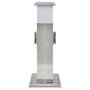 Voir la diapositive 3 : VIDAXL Pilier de prise de jardin  avec lampe Acier inoxydable
