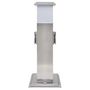 Voir la diapositive 3 : VIDAXL Pilier de prise de jardin  avec lampe Acier inoxydable