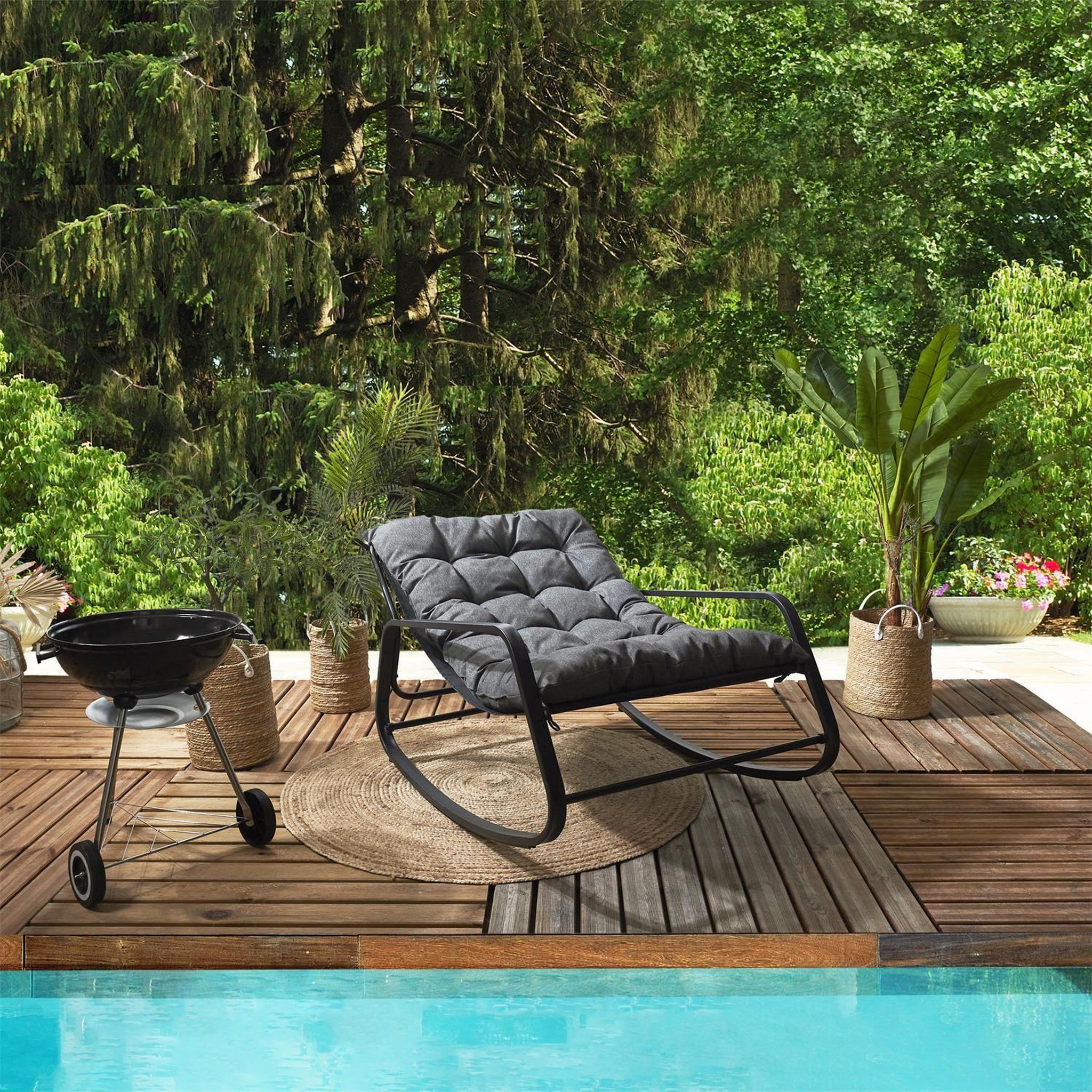 Voir la diapositive 2 : The Home Deco Factory Fauteuil à bascule Manda