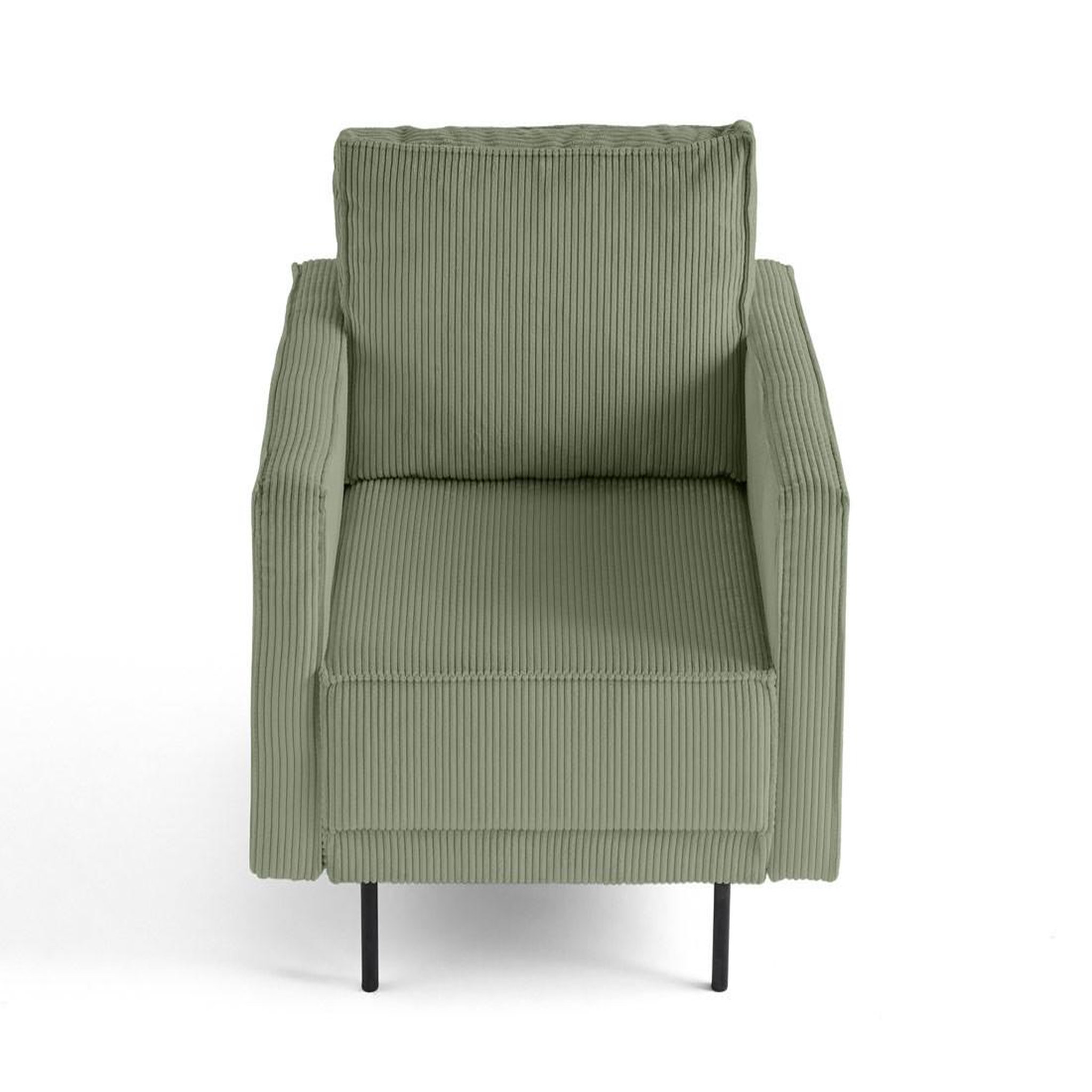Voir la diapositive 1 : LISA DESIGN Charlie - fauteuil - pieds hauts - en velours côtelé