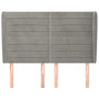Voir la diapositive 3 : VIDAXL Tete de lit avec oreilles Gris clair 147x23x118/128 cm Velours