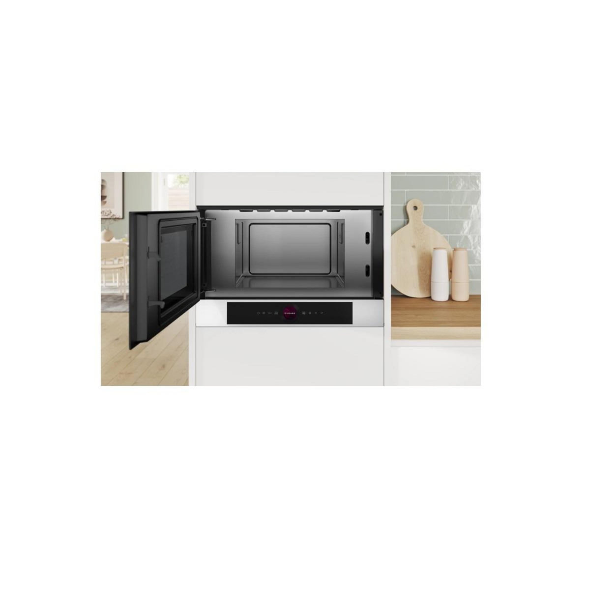 BOSCH Micro-ondes solo encastrable 21l 900w blanc - BFL7221W1