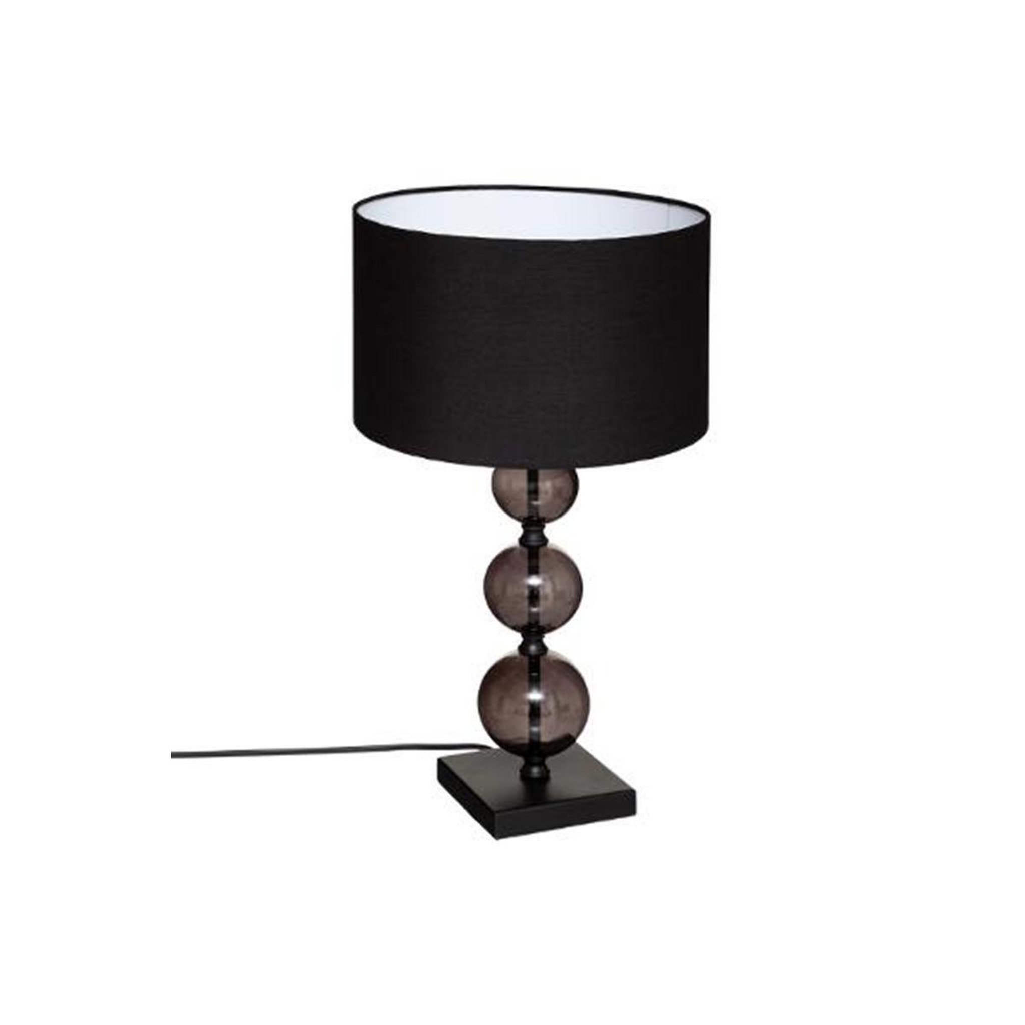 ATMOSPHERA Lampe à poser en verre  alma  52cm noir