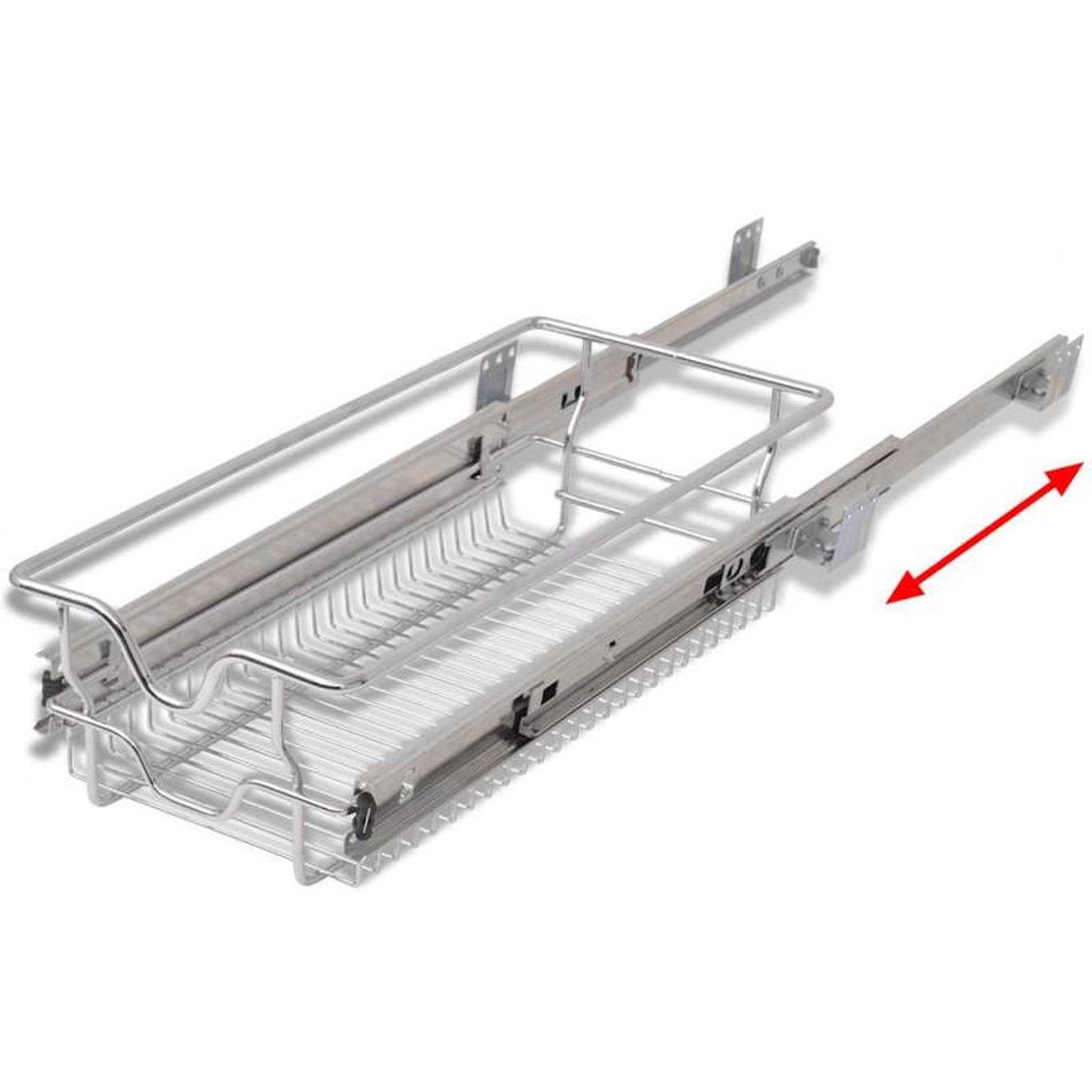 Voir la diapositive 6 : VIDAXL Panier en treillis métallique 2 pcs 300 mm Argenté