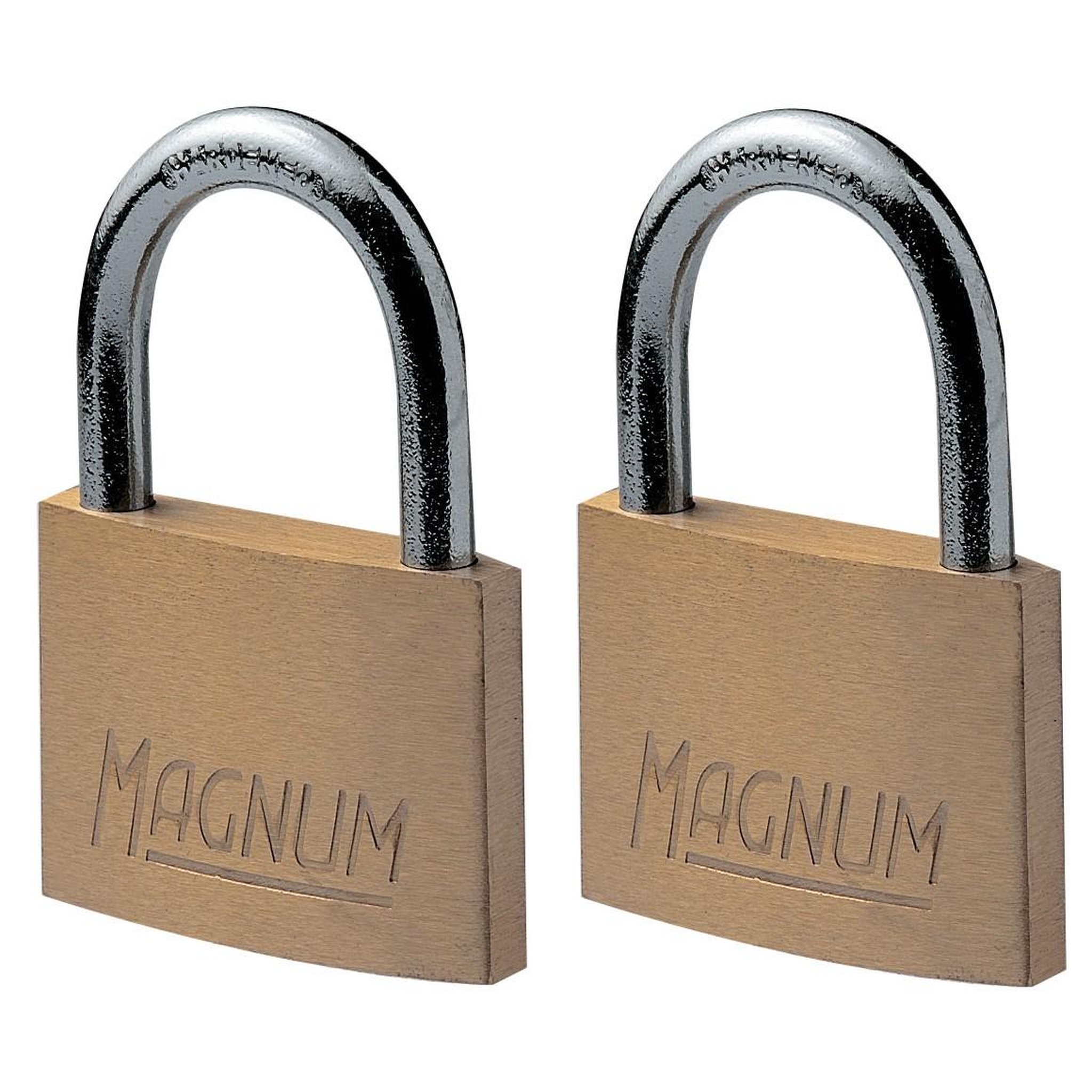 Voir la diapositive 2 : Master lock Cad40t pack de 2 cadenas magnum en laiton massif et à clé, doré, 5,4 x 4 x 1 cm