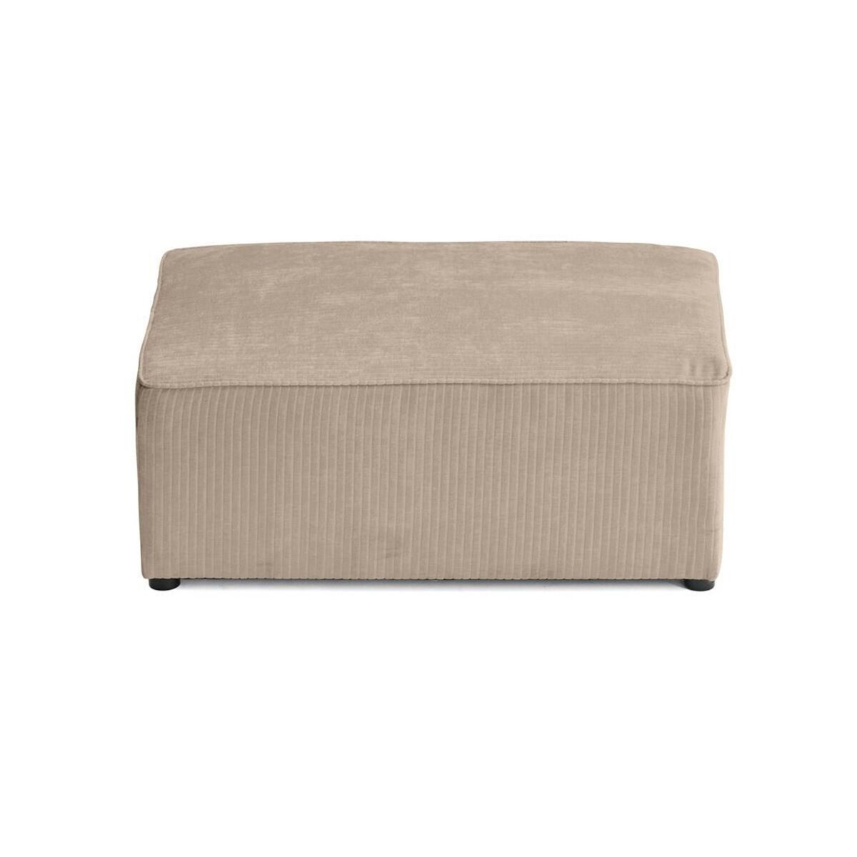 BEST MOBILIER Topaze - pouf - en velours côtelé plat