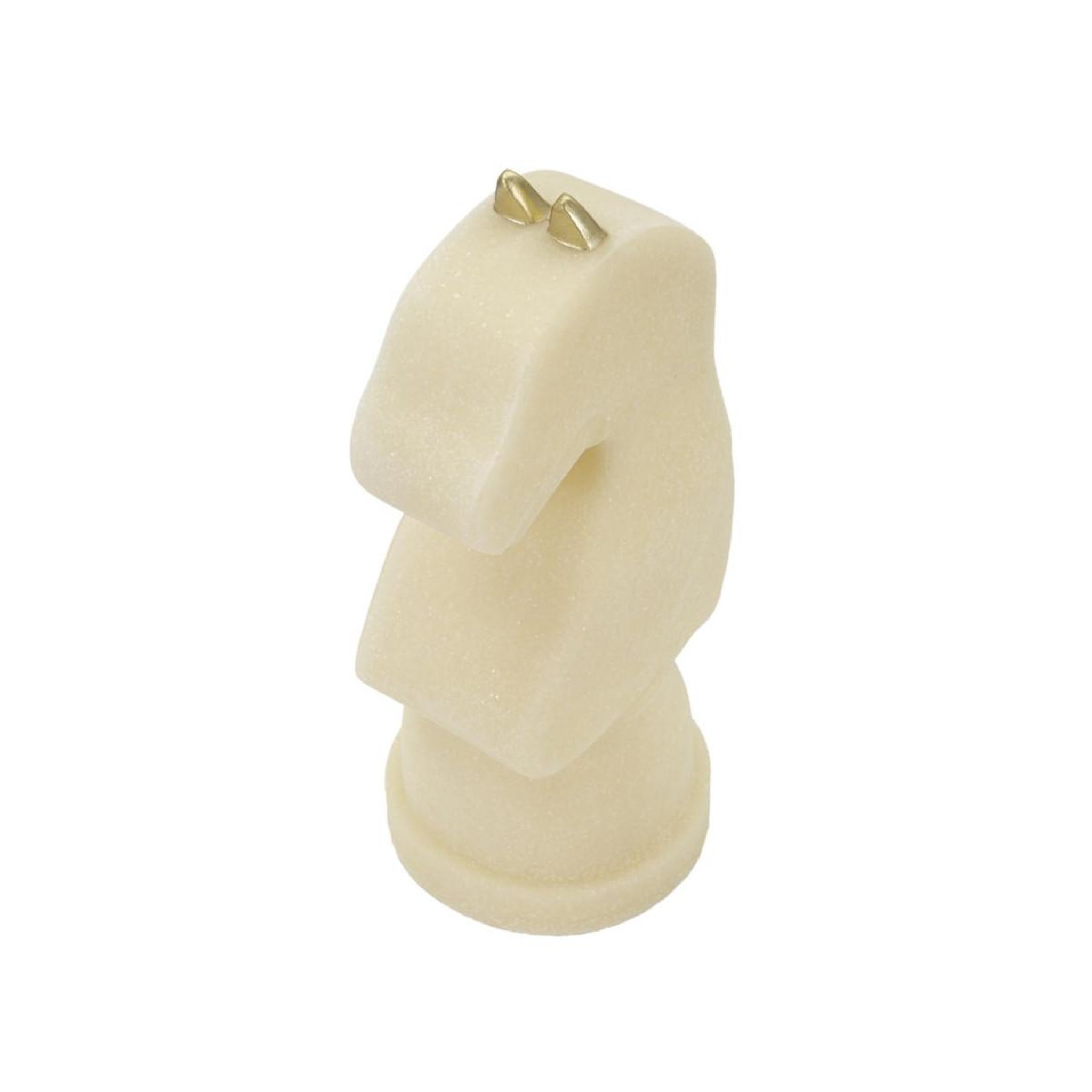Voir la diapositive 4 : Paris Prix Pièce d'échec déco cavalier  quarzy  31cm blanc